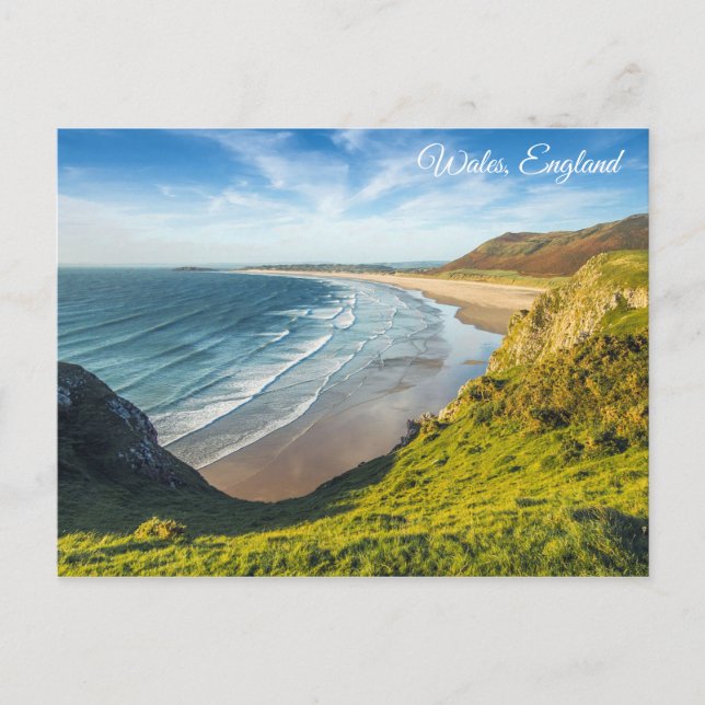 Wales England Beach Shoreline Postcard Keepsake (Front)