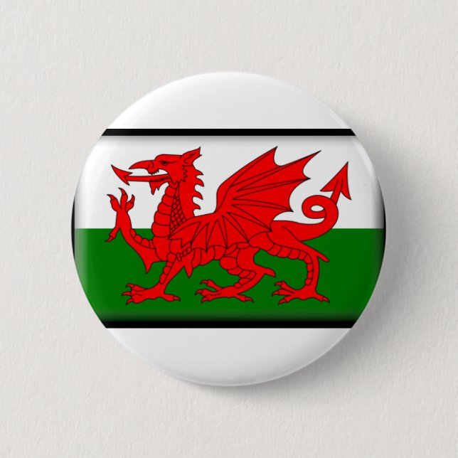 Wales Flag 2 Inch Round Button (Front)