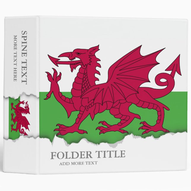 Wales Flag Binder (Front/Spine)