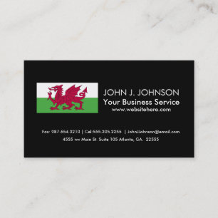 Wales Flag Business Card