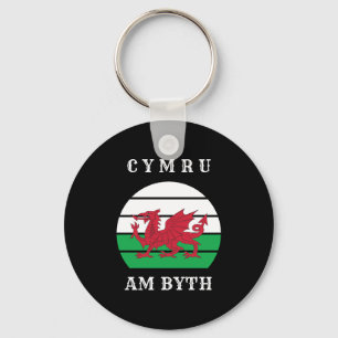 Wales Flag Cymru Am Byth Proud To Be Welsh Keychain