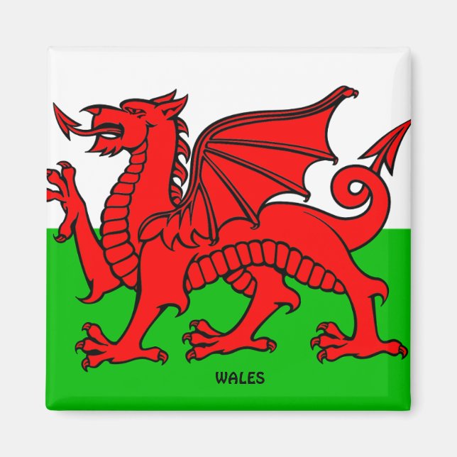 WALES FLAG /DRAGON MAGNET (Front)