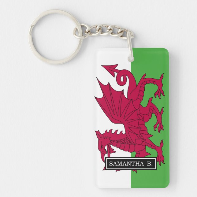 Wales Flag Keychain (Front)