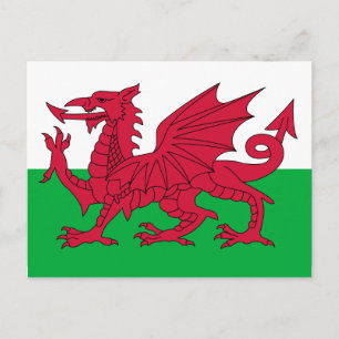 wales flag postcard