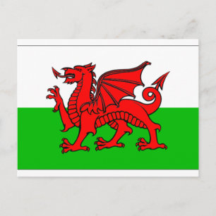 Wales Flag Postcard