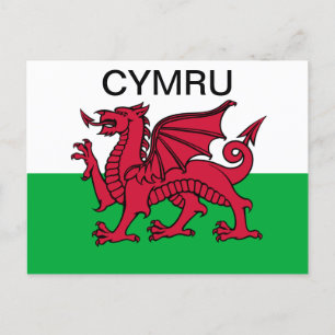 Wales Flag Red dragon Cymru Sports Welsh card