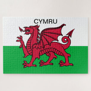 Wales Flag Red dragon Cymru Sports Welsh Jigsaw Puzzle