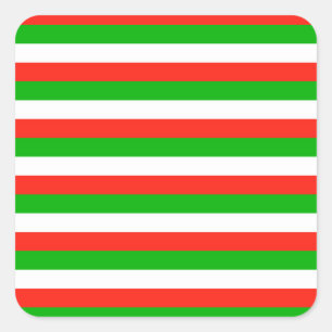 wales flag stripes square sticker