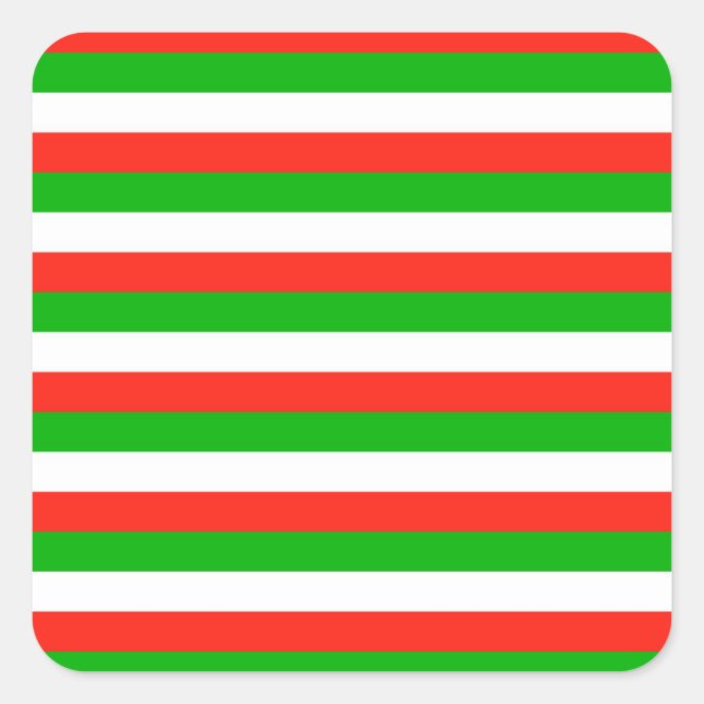 wales flag stripes square sticker (Front)