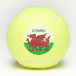 Wales Flag Welsh Red dragon Cymru Sports Tennis Balls