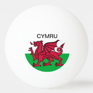 Wales Flag World Cup 2022 Red dragon Cymru Ping Pong Ball