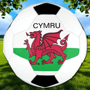 Wales Flag World Cup 2022 Red dragon Cymru Soccer Ball
