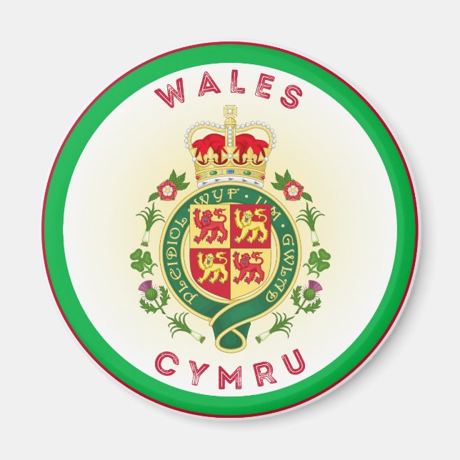 Wales Heritage Emblem Magnet (Front)