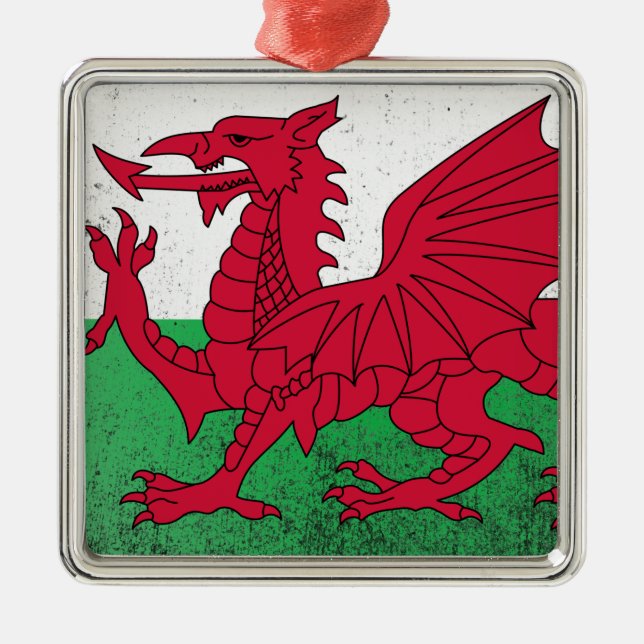 Wales Metal Ornament (Front)