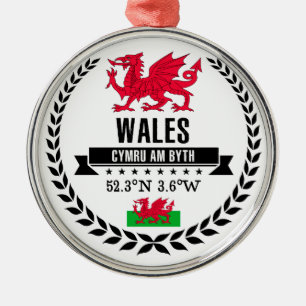 Wales Metal Ornament