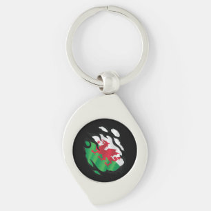 Wales Ripped Flag Keychain
