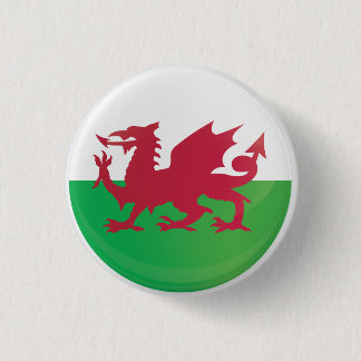 Wales Round Icon Flag 1 Inch Round Button