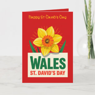 Wales St Davids Day Daffodil Design Card