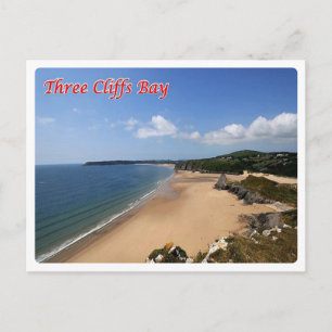 Wales - Three Cliffs Bay Postcard