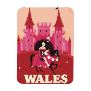 Wales travel poster. magnet
