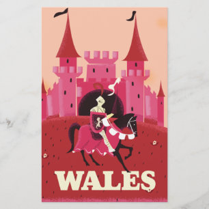 Wales travel poster. stationery
