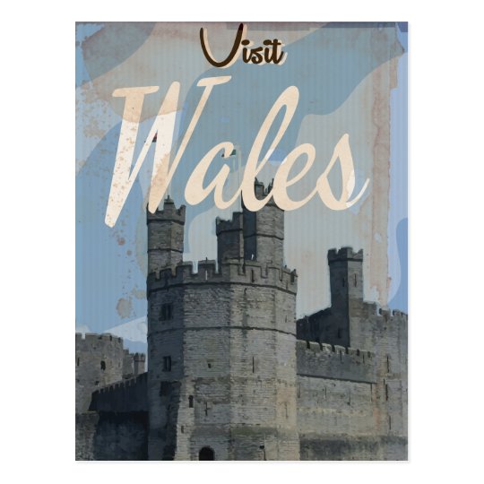 Wales Vintage travel poster Postcard