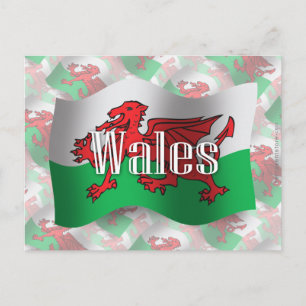 Wales Waving Flag Postcard