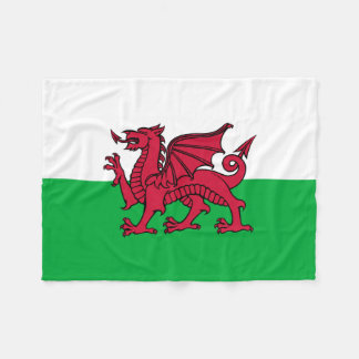 Wales Welsh Dragon Flag Fleece Blanket