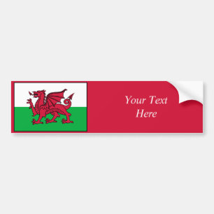 Wales - Welsh Flag Bumper Sticker