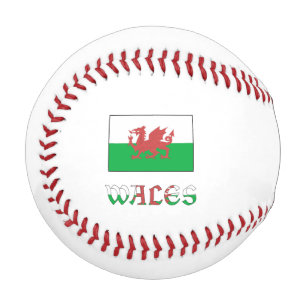 Wales Welsh Flag Personalized Name Baseball