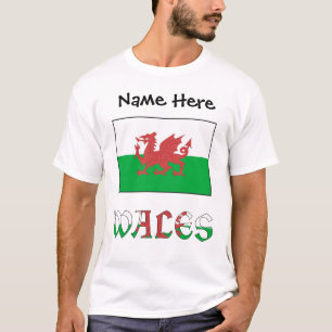 Wales Welsh Flag Personalized T-Shirt