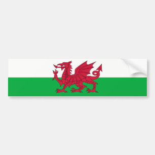 Wales/Welsh Flag - United Kingdom Bumper Sticker