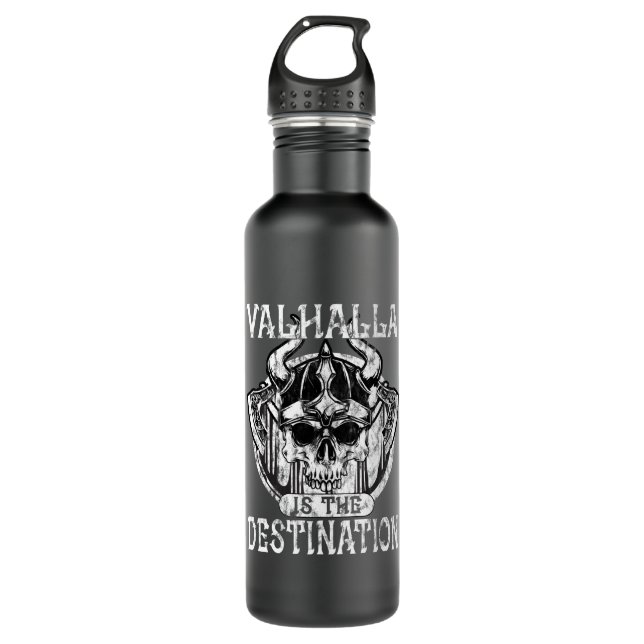 Walhalla Is The Viking Nordic Destination 710 Ml Water Bottle (Front)