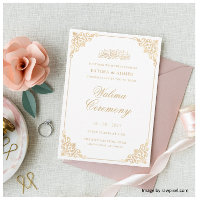 Walima White Gold Islamic Muslim Wedding