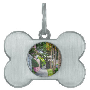 Walk Along Rainbow Row Pet ID Tag