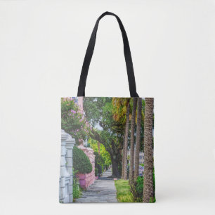 Walk Along Rainbow Row Tote Bag