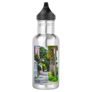 Walk Along Rainbow Row Water Bottle