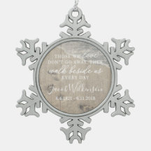 Walk Beside Us Memorial Snowflake Ornament
