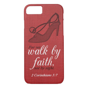 Walk By Faith 2 Corinthians 5:7 Bible Verse Quote iPhone 8/7 Case