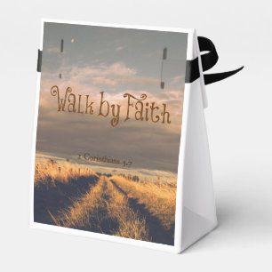 Walk by Faith Bible Verse Scripture Favor Box