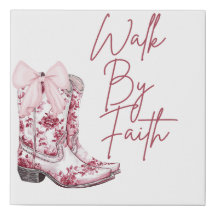 Walk By Faith Canvas Print – Western Christian Wal
