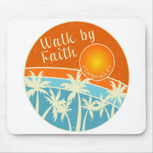 Walk by Faith Christian Design Mouse Pad