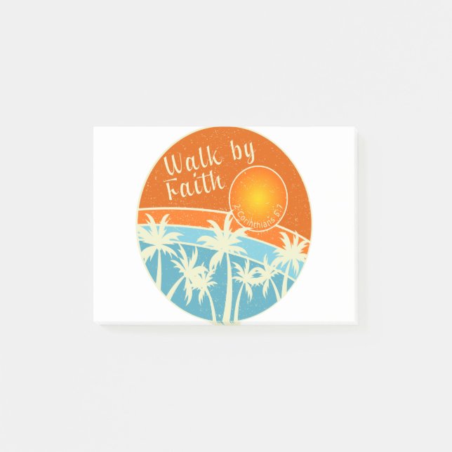 Walk by Faith Christian Design Post-it Notes (Front)