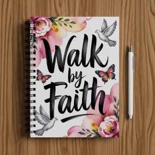Walk by faith, Christian notebook