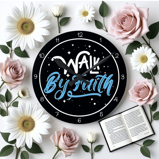 Walk By Faith Design Round Clock (Creator Uploaded)