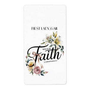 “Walk by Faith Floral Scripture Design 