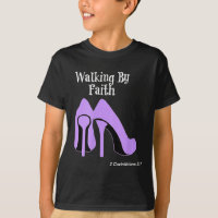 Walk By Faith Graphic Christian Design With Purple