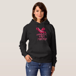 Walk By Faith Hot Pink Bible Quote Women's Hoodie