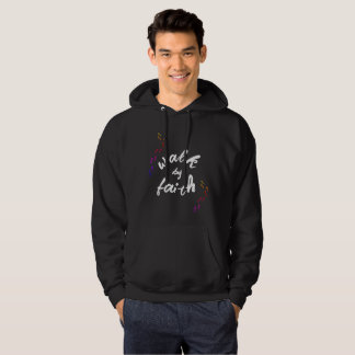 Walk By Faith Men's Black Hoodie