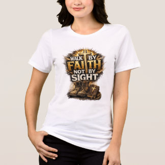 Walk By Faith Not By Sight Tri-Blend Shirt